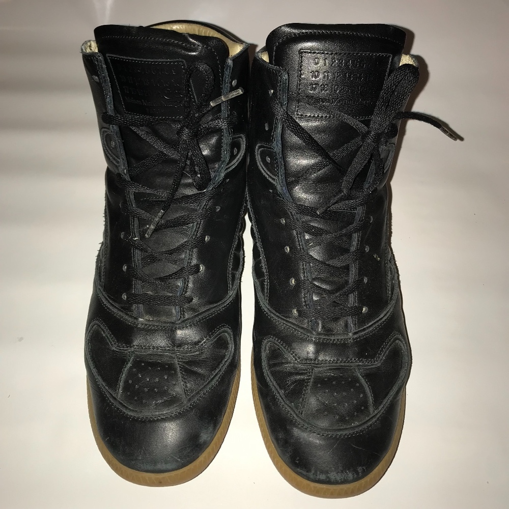 Maison Margiela Cadillac Leather High Top Sneakers